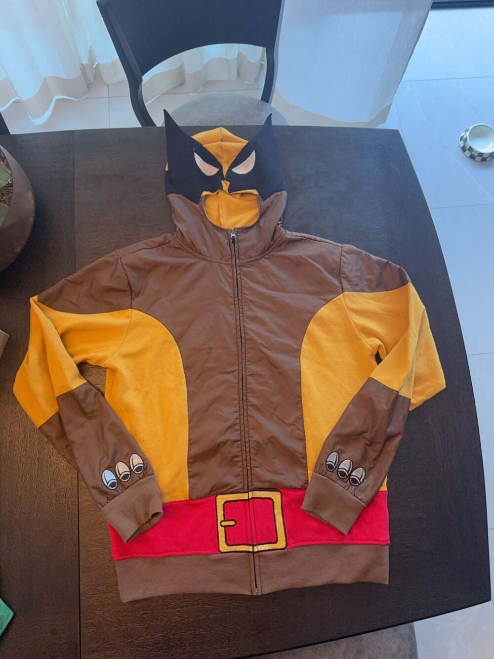 Marvel Wolverine Costume Zip-Up Hoodie Size Medium